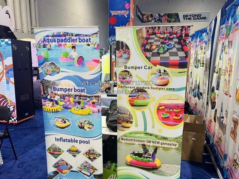 Our inflatable water rides display at 2024 IAAPA Orlando Show