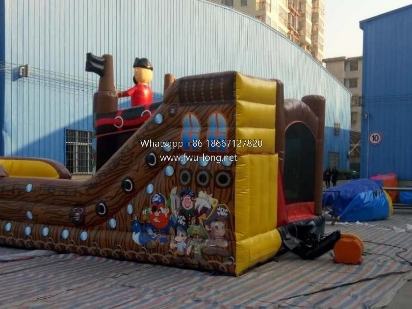 Pirate Ship Shaped Inflatable Funny City Commercial Kids Playground For Carnival Rental.jpg