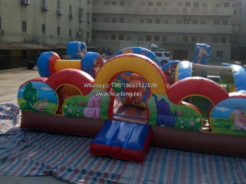 Cartoon Animal Themed Inflatable fun City For Kids Carnival & Mall Indoor Play Area.jpg