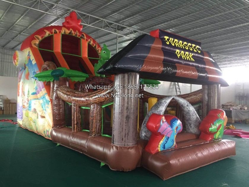 Full front view of woodland forest animal inflatable fun city.jpg