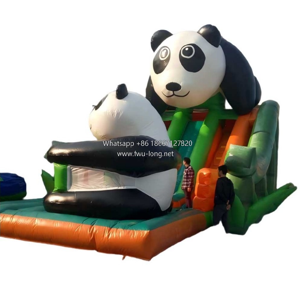 Cute Panda Themed Inflatable Fun City A20023