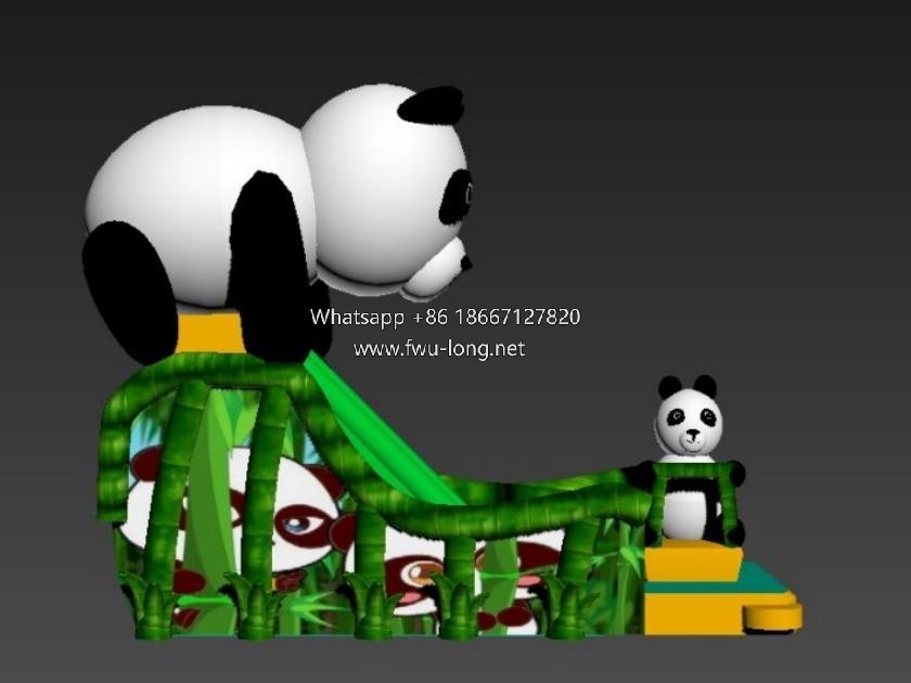 Internal bounce, slide and panda pattern printing detail of inflatable play city (1).jpg