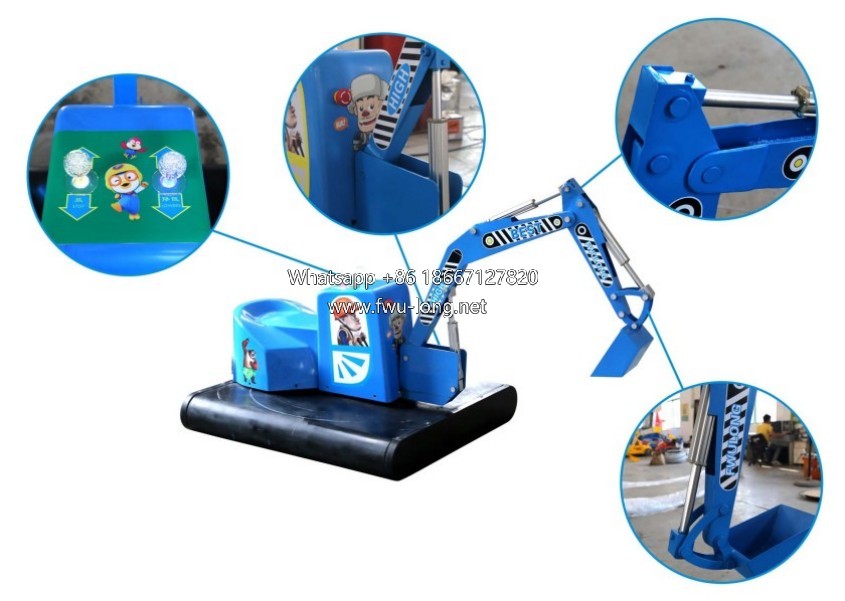 FRP Steel Hydraulic Amusement Excavator For Mall Park Carnival Kids Riding.jpg