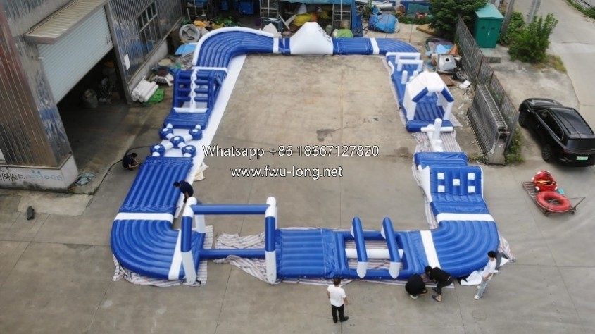 0.9mm PVC Triple Fixation Inflatable Floating Water Park For Resort Lake.jpg