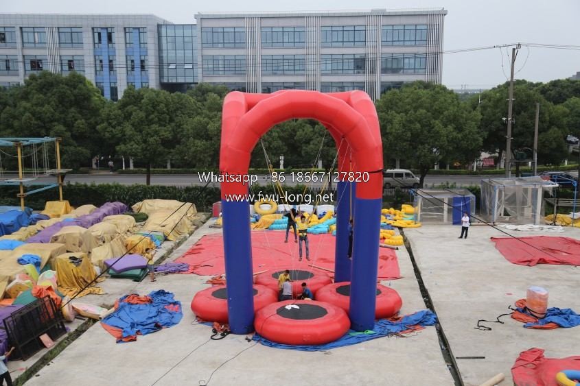 Custom Size 1000D PVC Inflatable Arch Bungee Trampoline For Carnival Event Rental.JPG